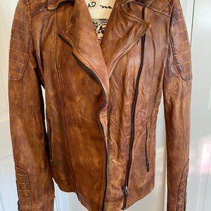 Scully Motorcycle Bomber Leather Jacket